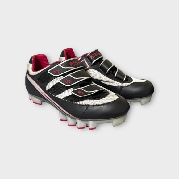 Pearl Izumi Cycling Shoes Women Mountain 7.5 Quest Black Burgungy Gray Spinning - Picture 2 of 7